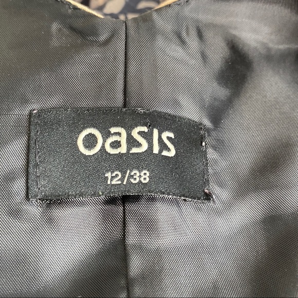 Oasis Princess Style Sleeveless Dress Floral Tan/Black Looks Vintage. - Picture 4 of 6